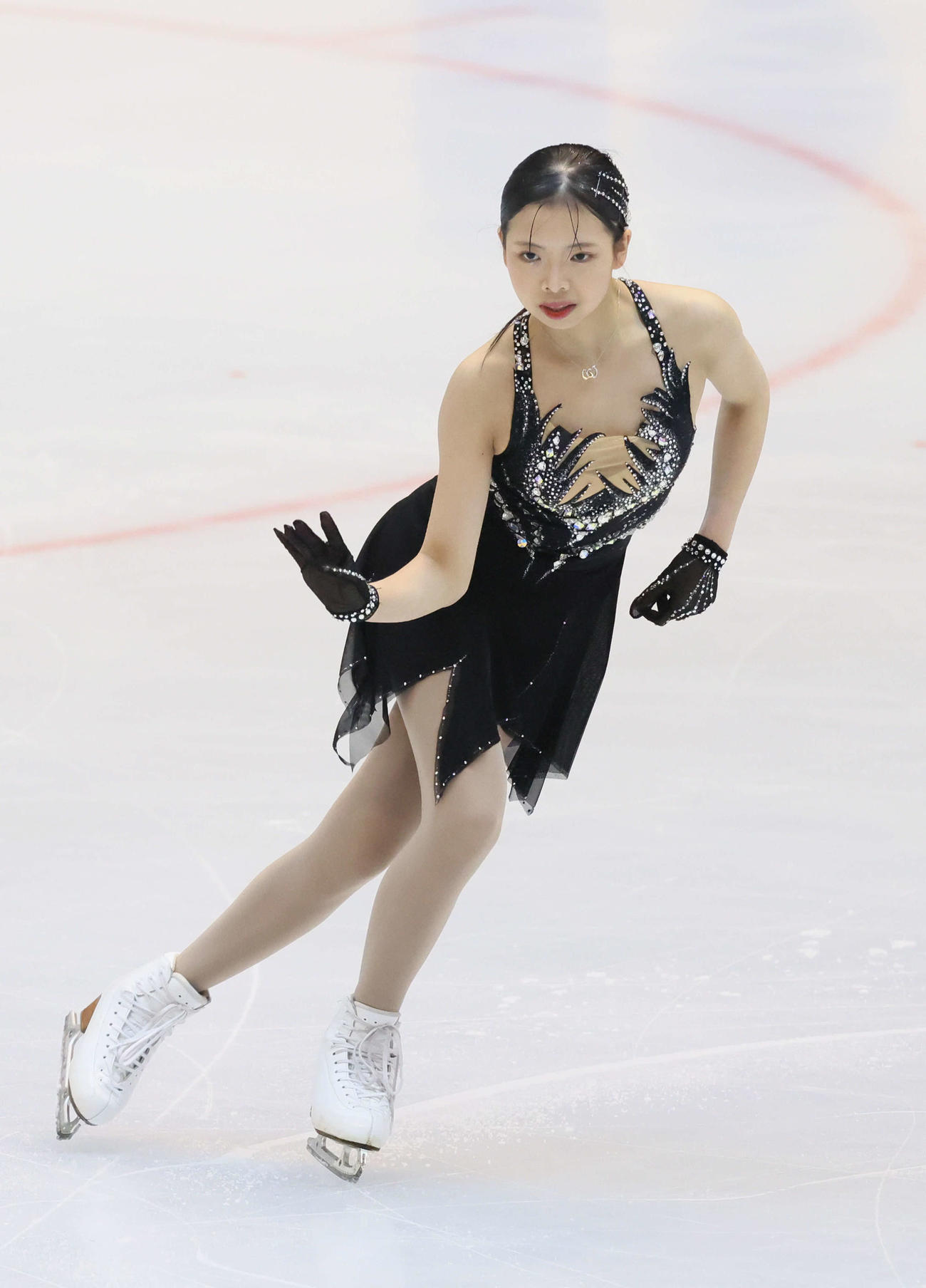 西日本フィギュアスケート選手権　ショートプログラム　ジュニア女子　柴山歩（撮影・加藤孝規）