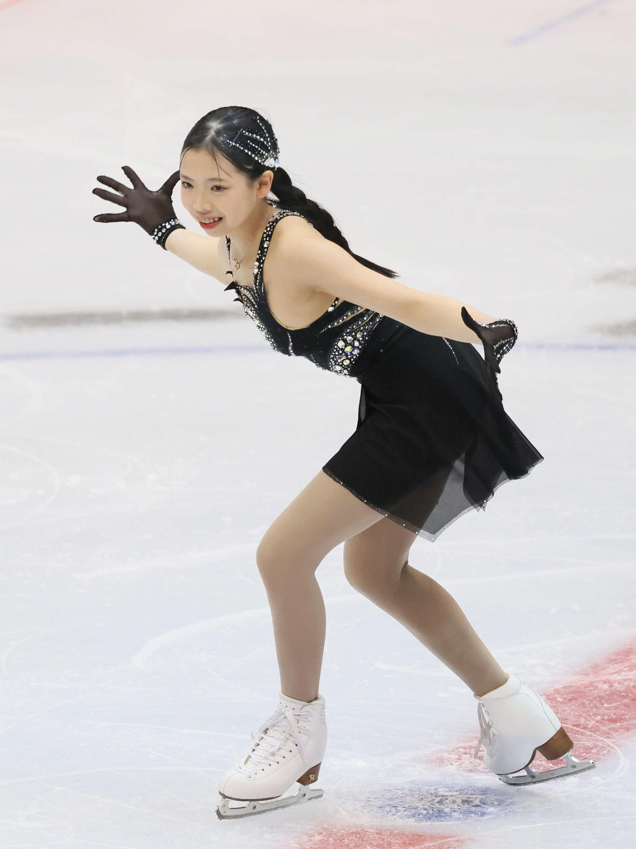 西日本フィギュアスケート選手権　ショートプログラム　ジュニア女子　柴山歩（撮影・加藤孝規）