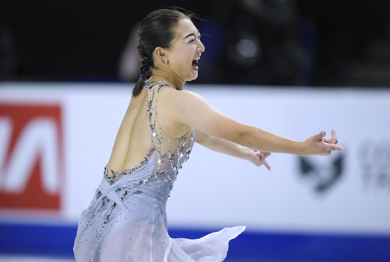 スケートカナダ、首位発進を決めた坂本花織（AP）
