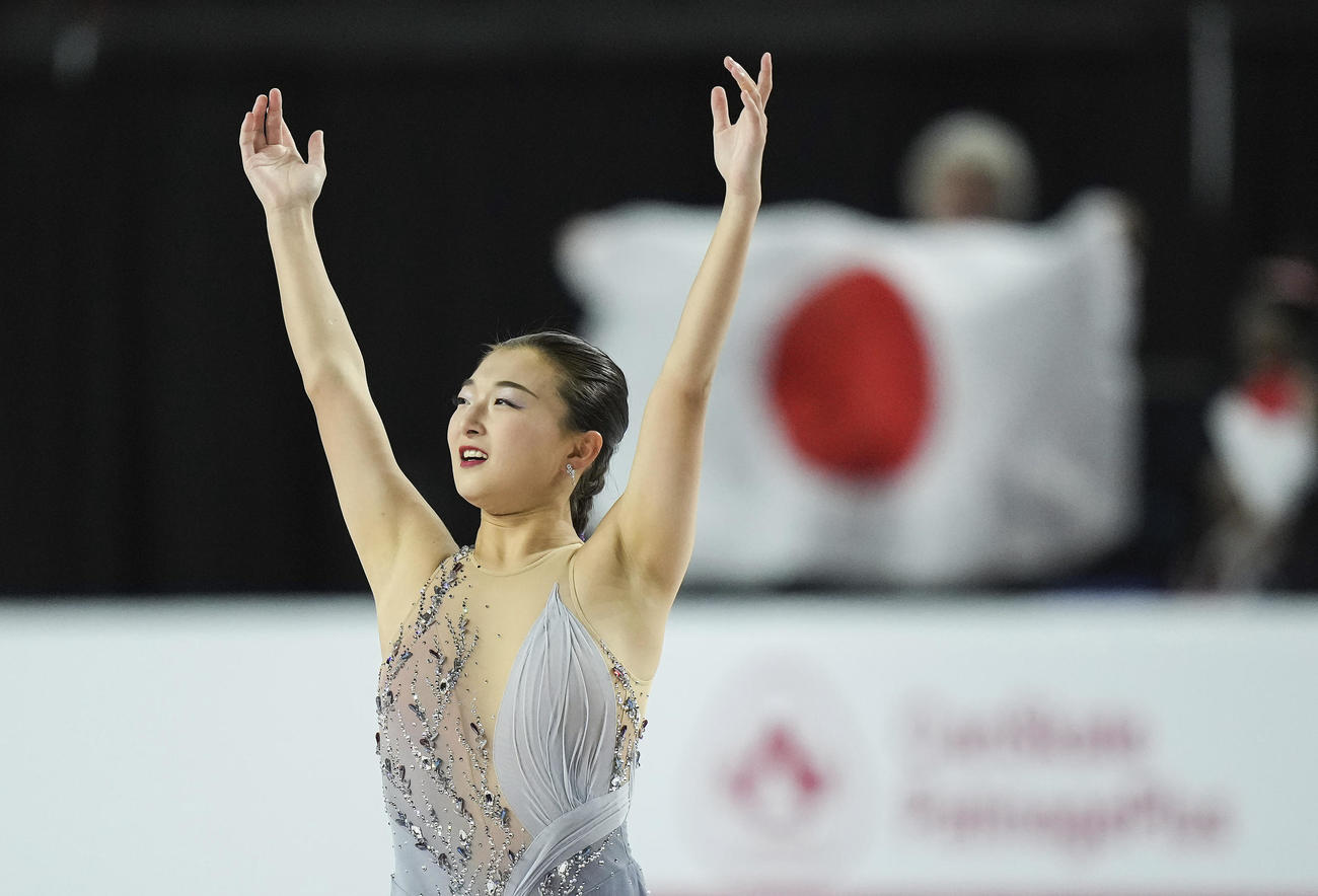 スケートカナダ、首位発進を決めた坂本花織（AP）