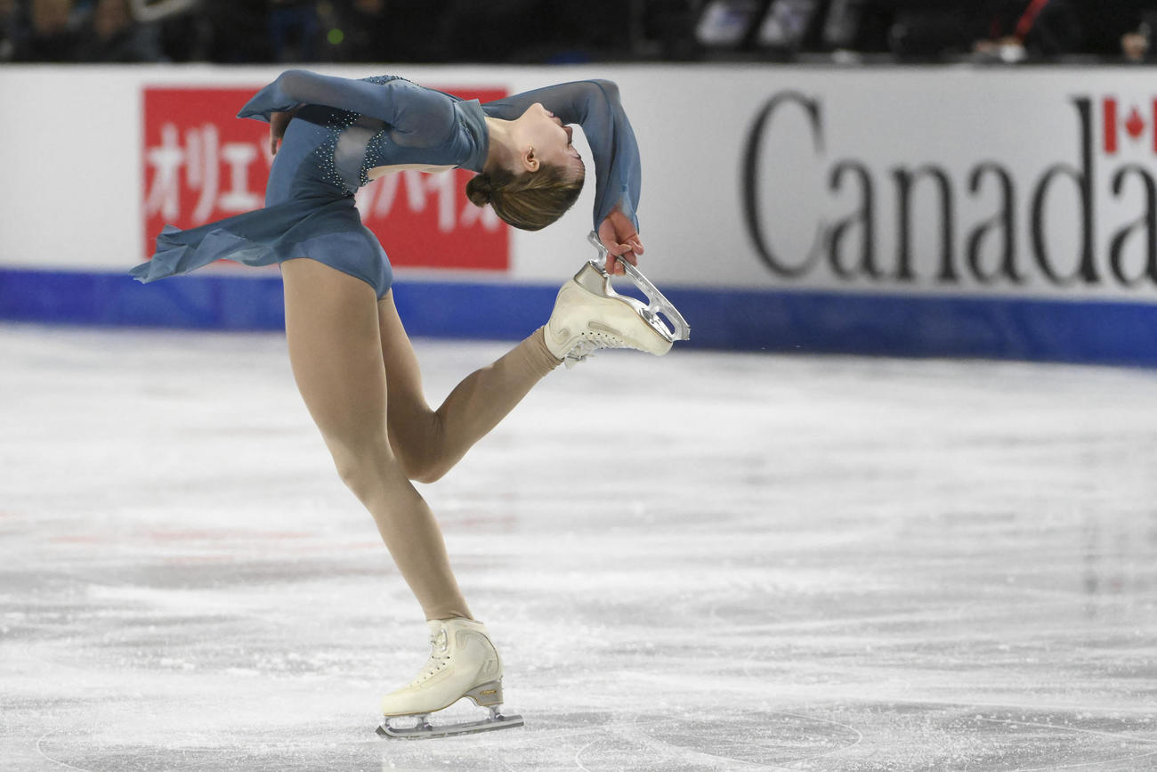 スケートカナダ、SPで5位に入ったリンゼイ・ソーングレンの演技（USA TODAY Sports＝ロイター）