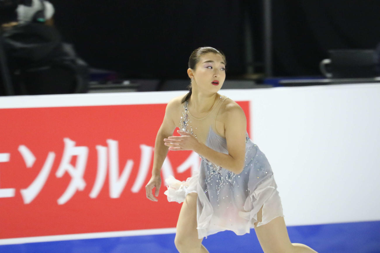 6分間練習で滑る坂本