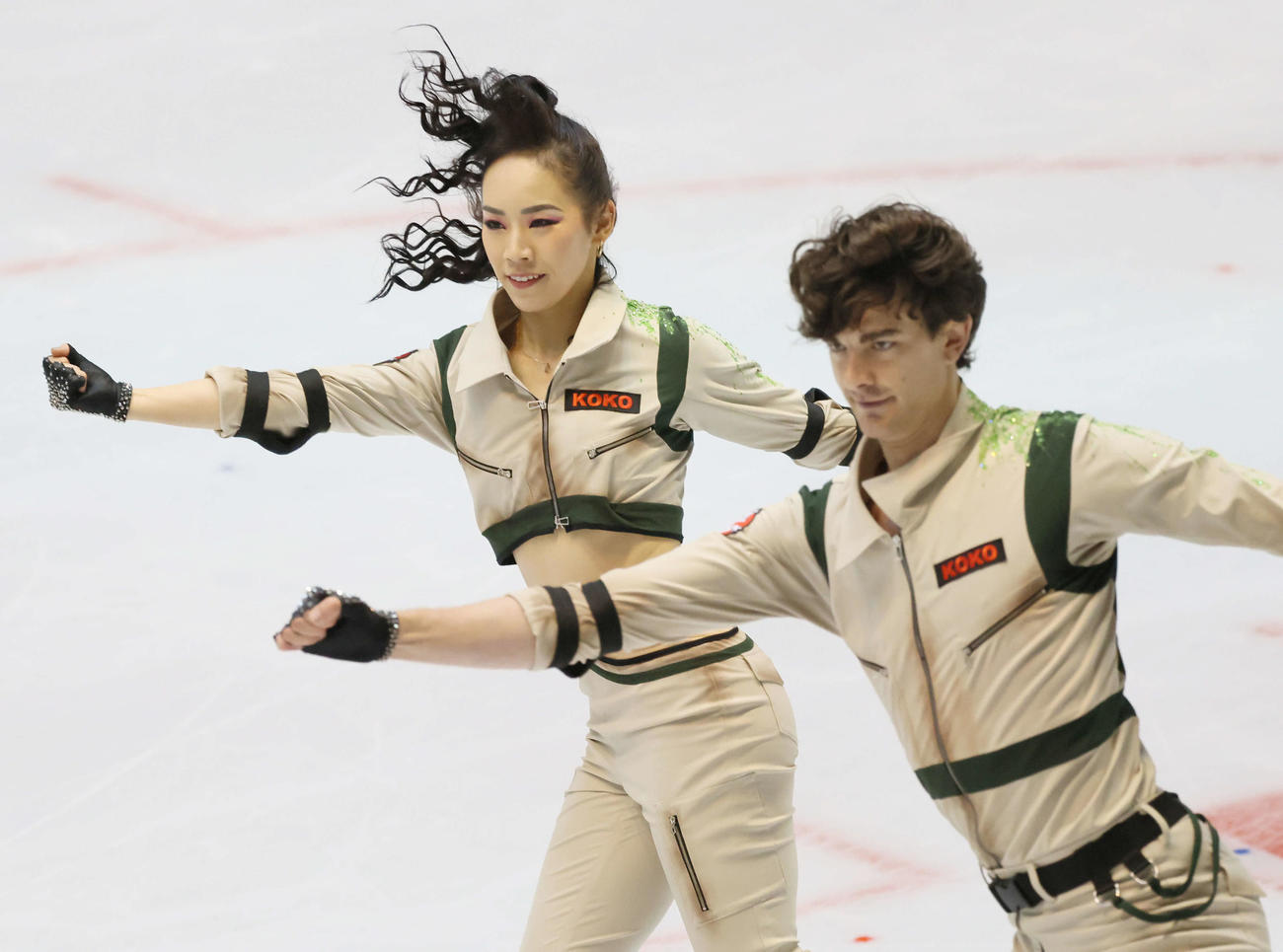 西日本フィギュアスケート選手権　アイスダンス　小松原美里＆小松原尊（撮影・加藤孝規）