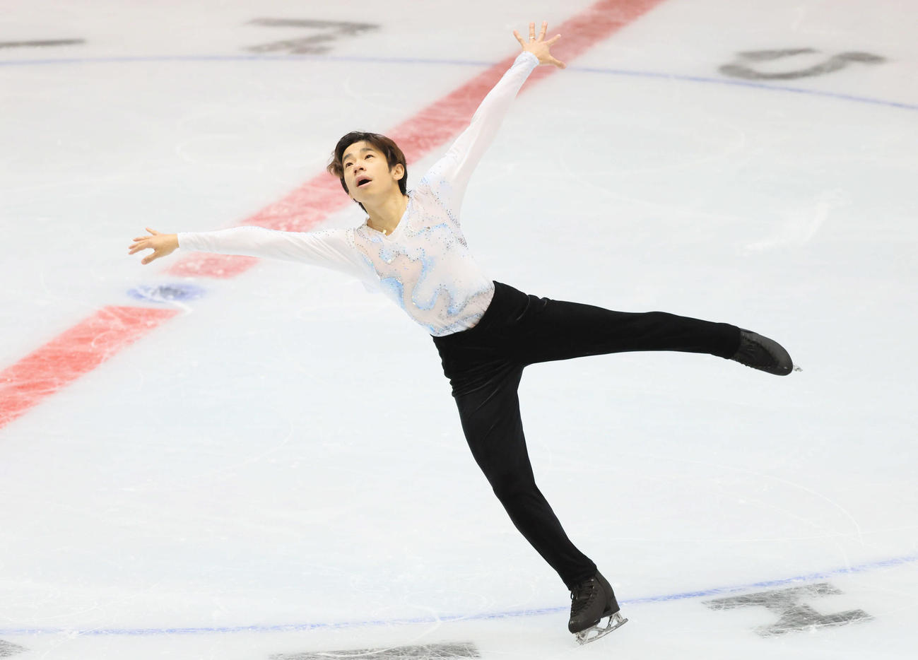 西日本フィギュアスケート選手権　ショートプログラムで演技する織田信成（2023年10月27日撮影）