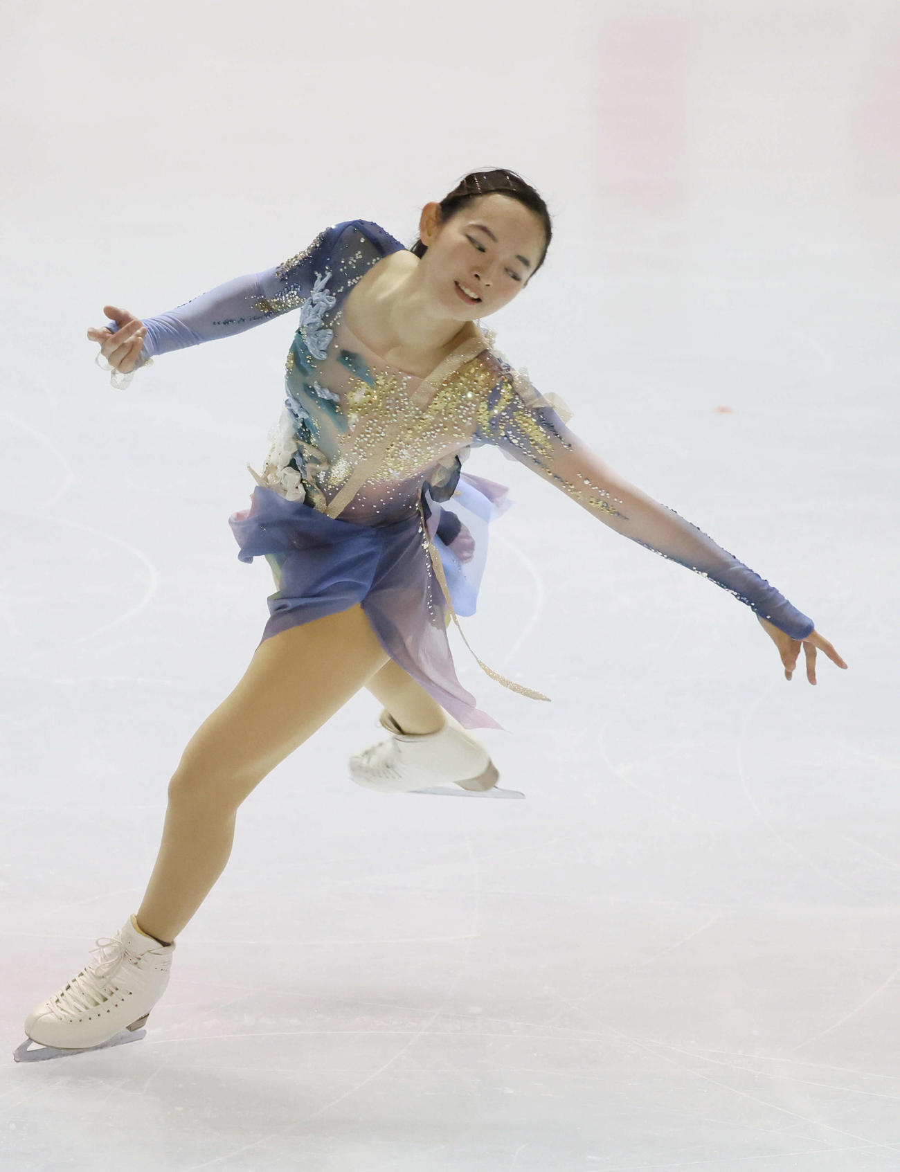 西日本フィギュアスケート選手権　女子フリーフェリーの演技を披露する大庭（撮影・加藤孝規）