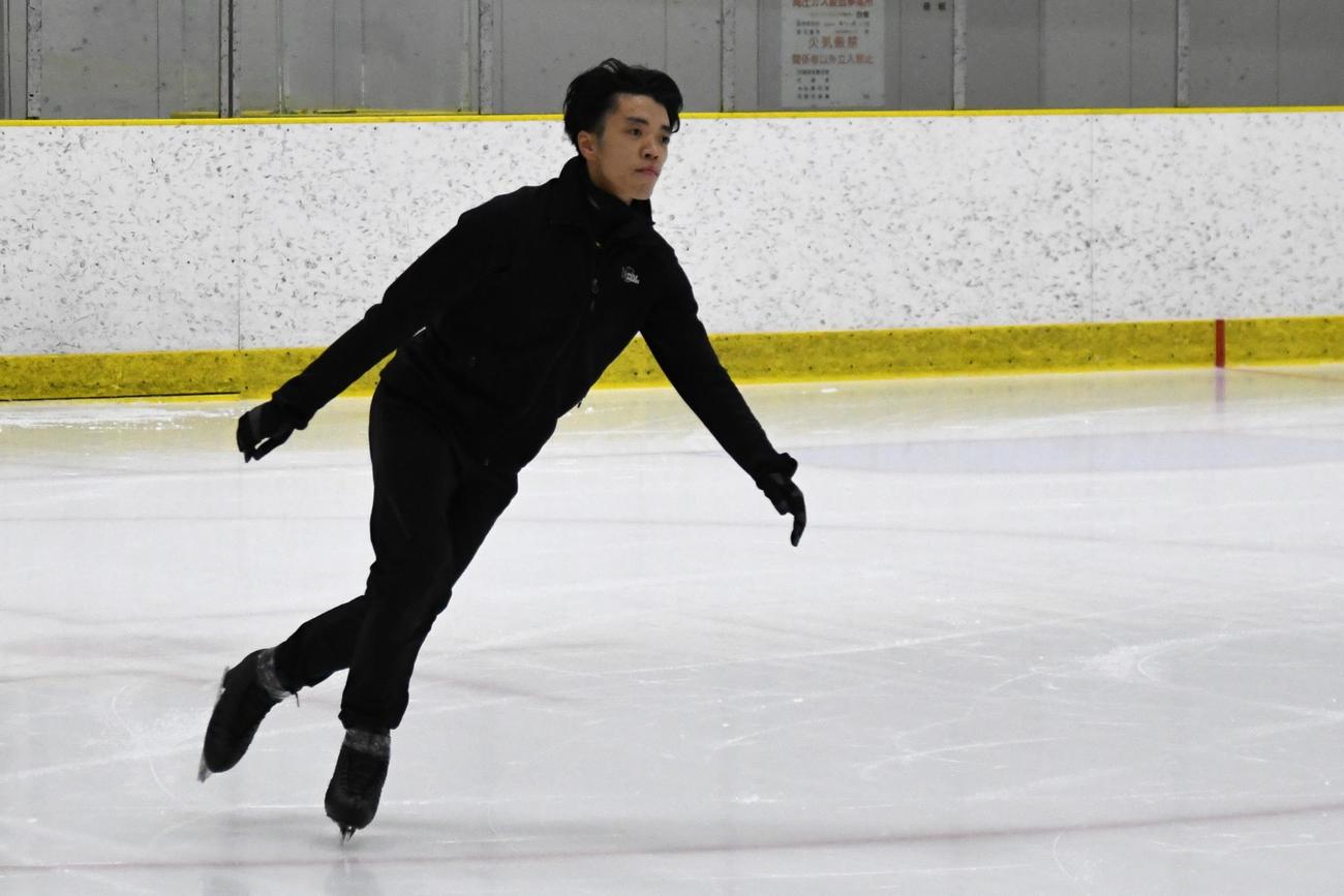 東日本選手権に向けて練習に励む坪井（撮影・石井翔太）