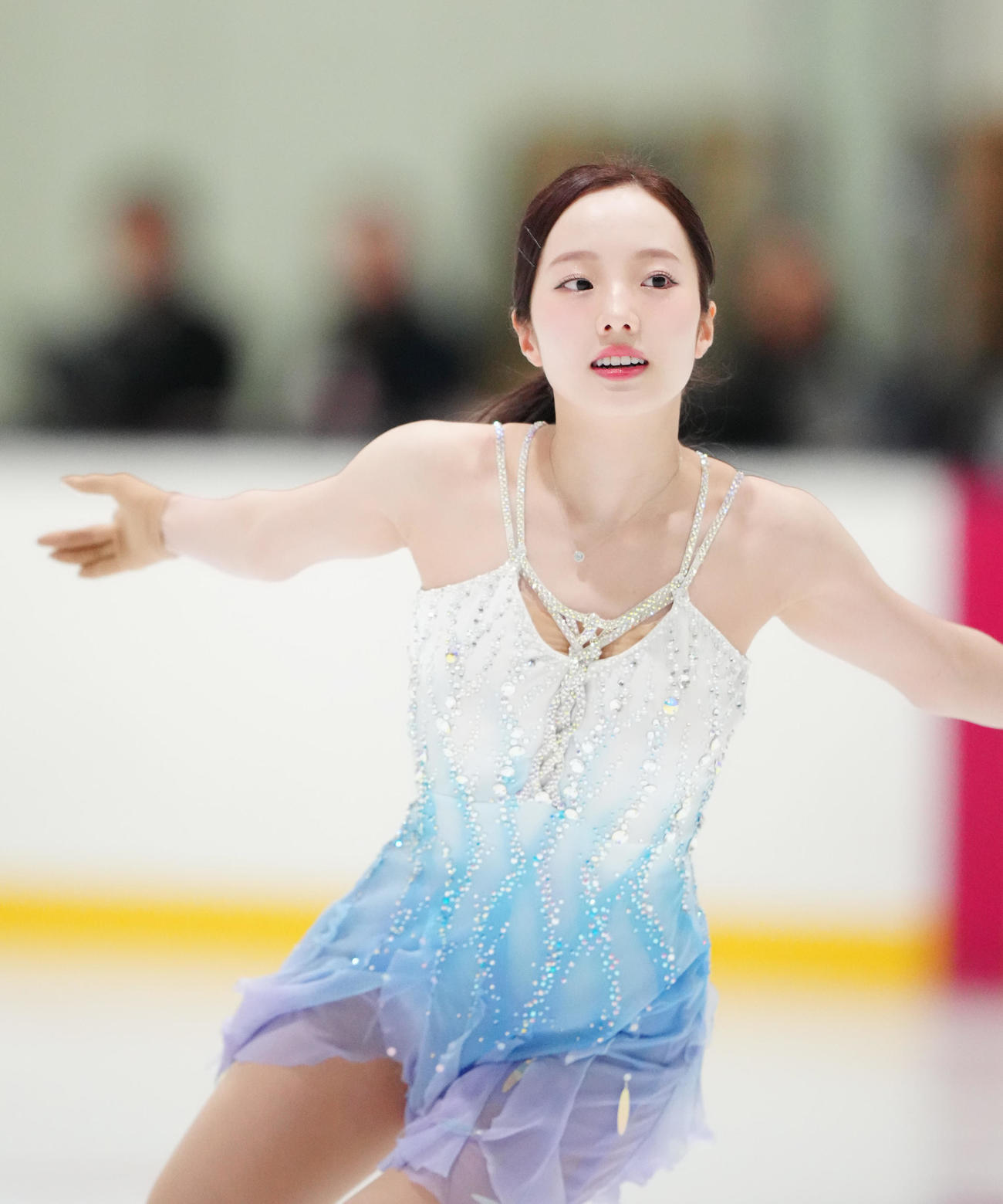 女子SPに臨む本田真凜（撮影・江口和貴）