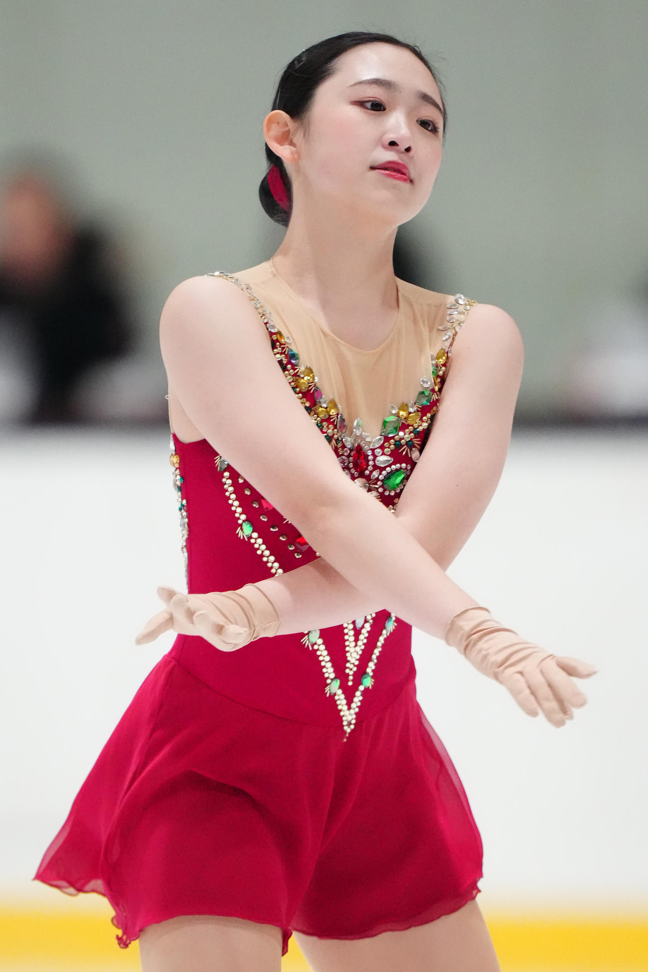 女子SPに臨む青木祐奈（撮影・江口和貴）