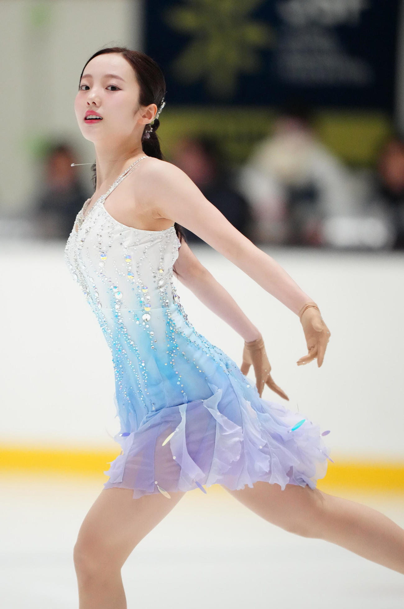女子SPに臨む本田真凜（撮影・江口和貴）