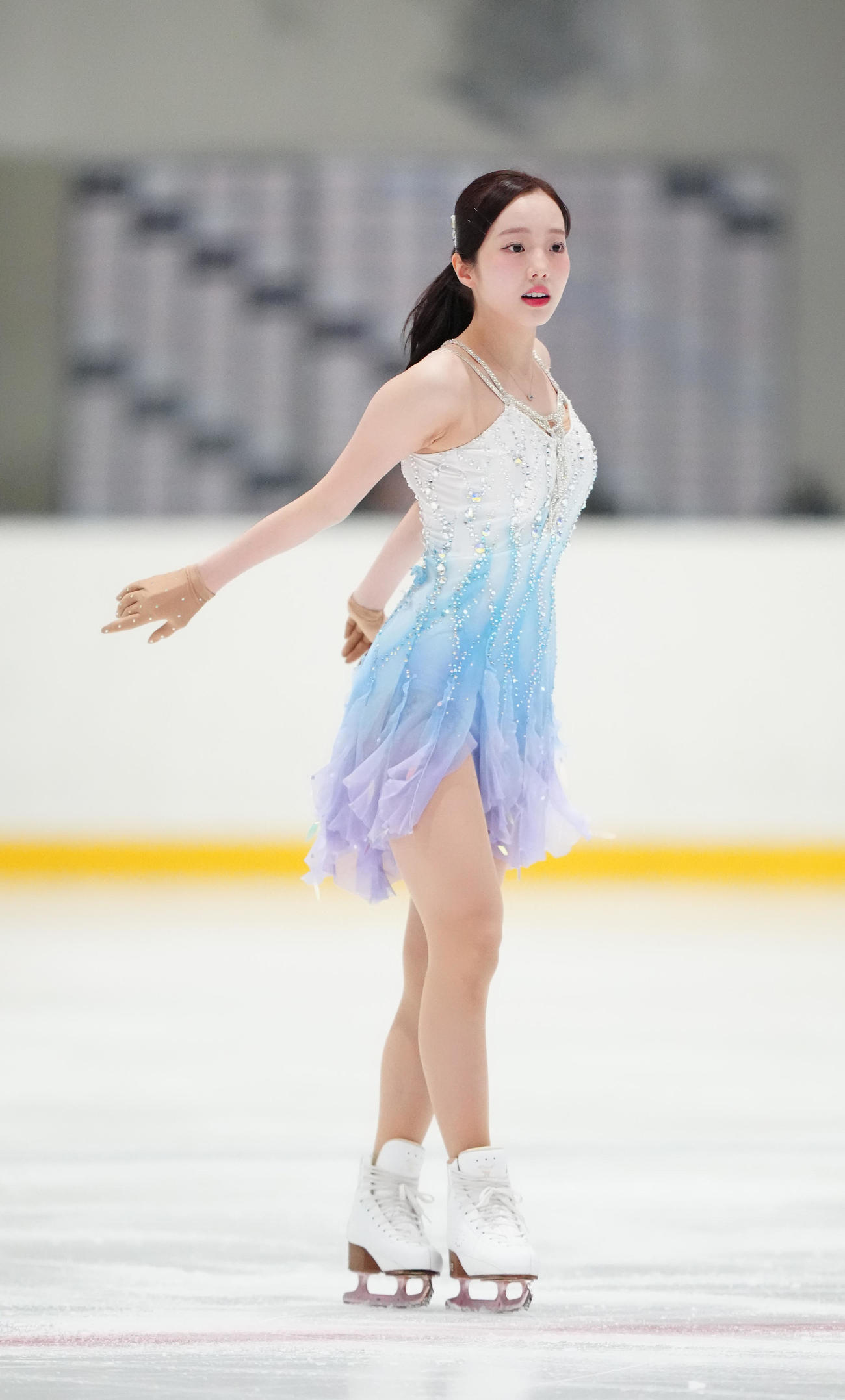 女子SPに臨む本田真凜（撮影・江口和貴）