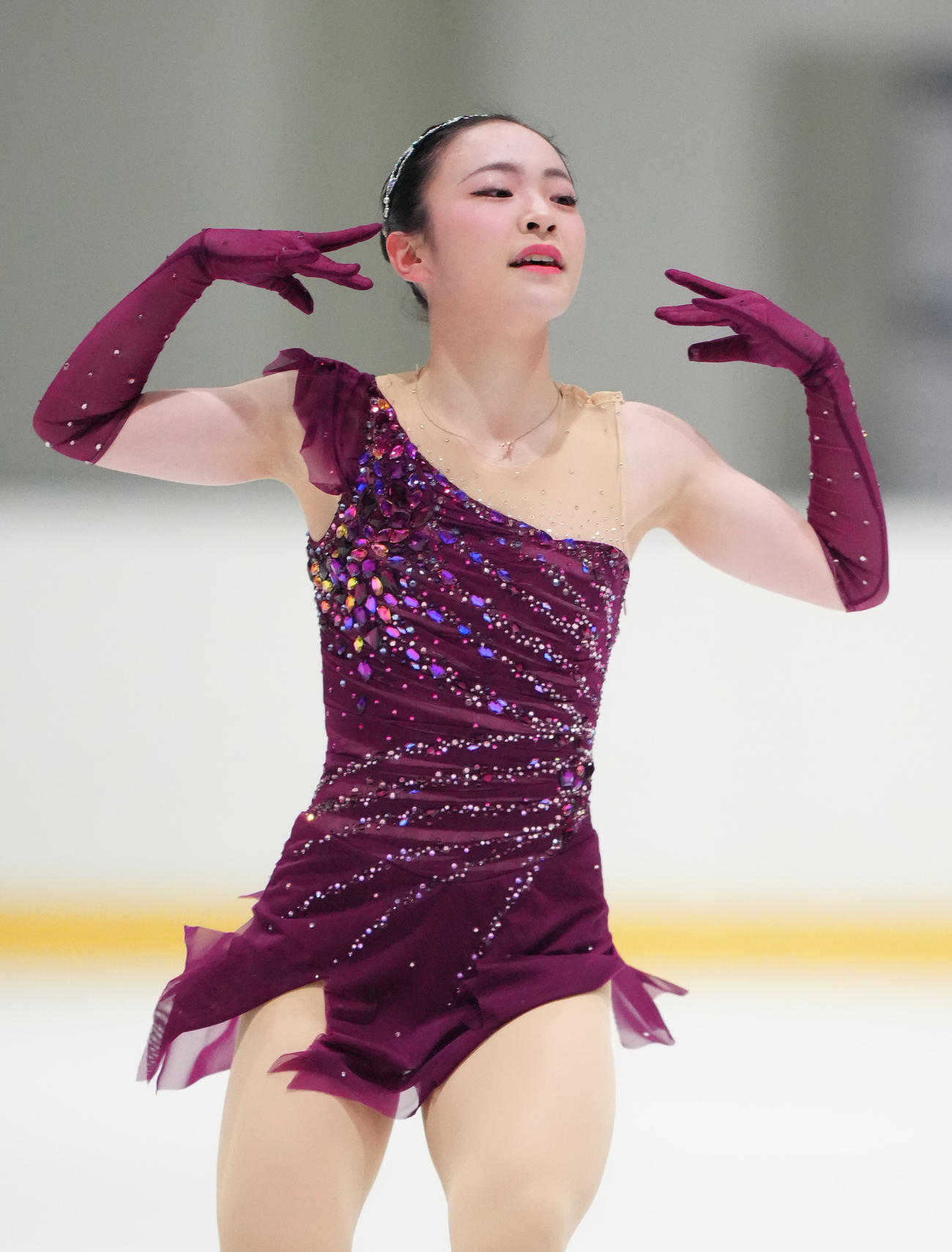 ジュニア女子SPに臨む高木謡（撮影・江口和貴）