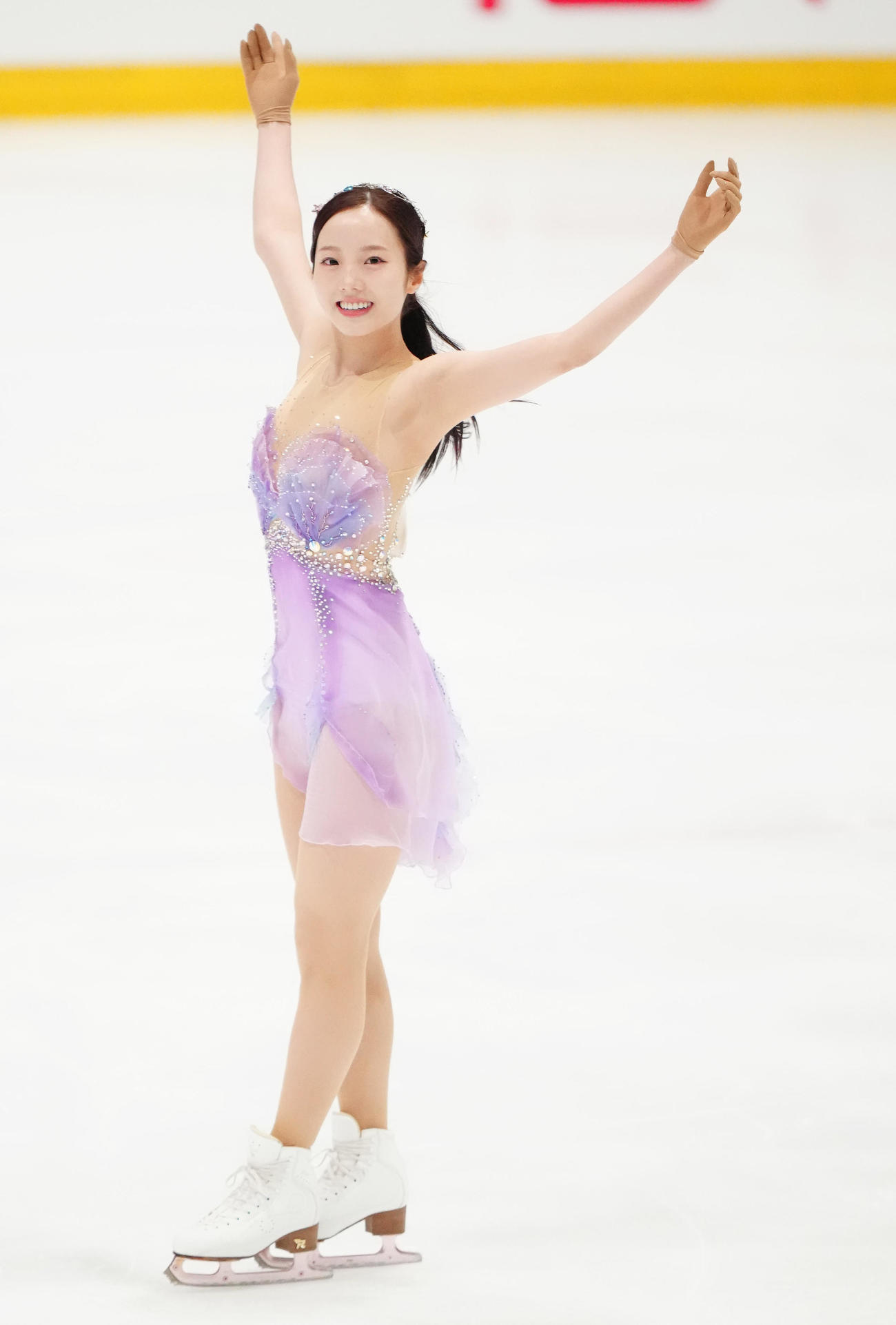 女子フリーに臨む本田真凜（撮影・江口和貴）
