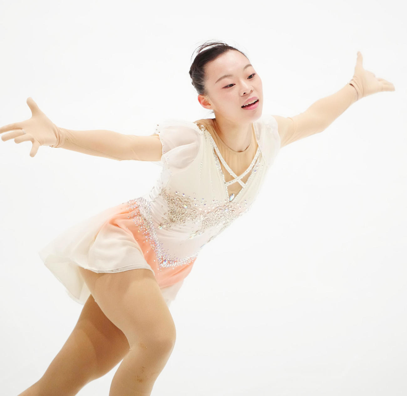 女子フリーで演技する石田真綾（撮影・江口和貴）