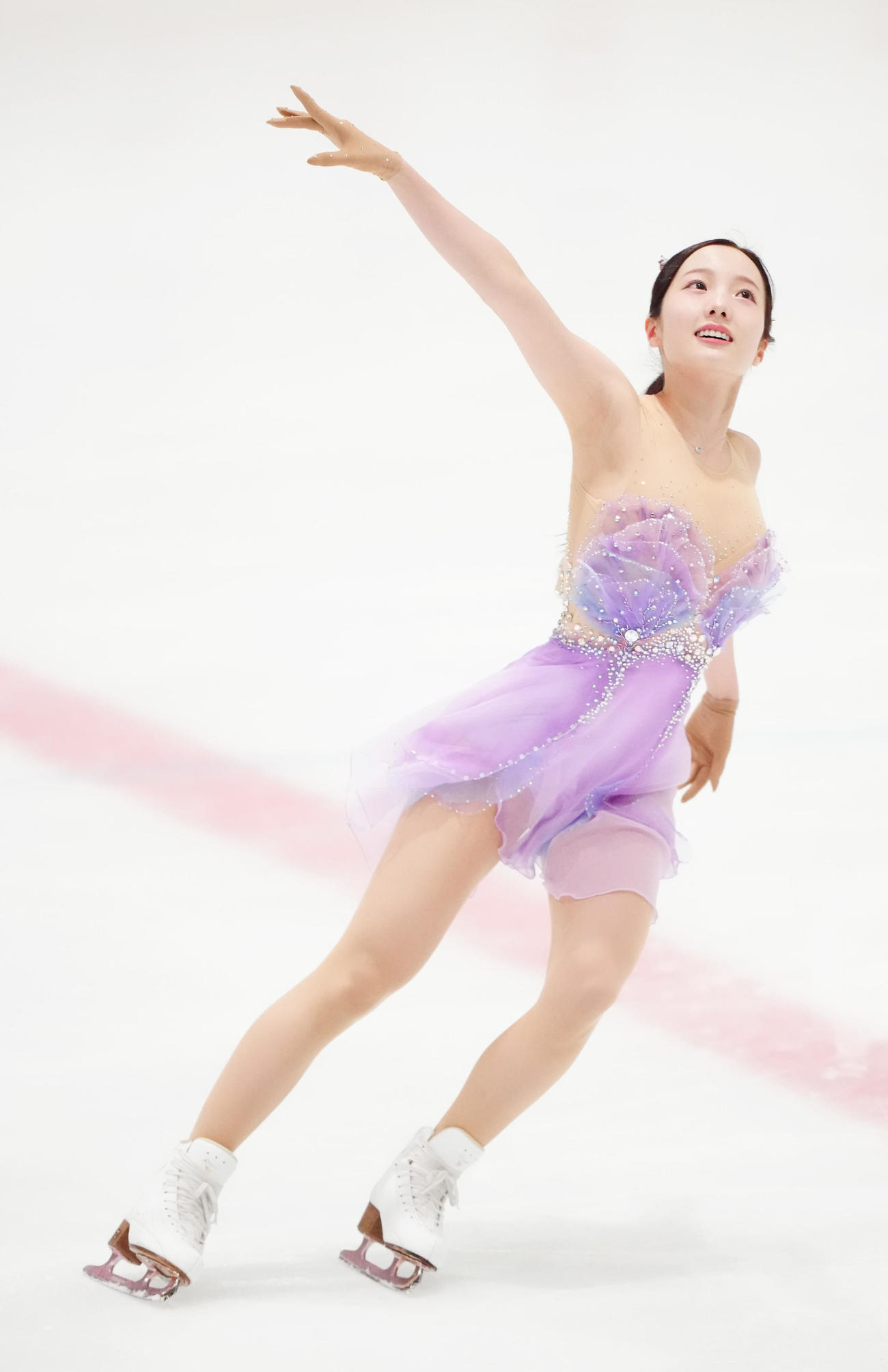 女子フリーで演技する本田真凜（撮影・江口和貴）