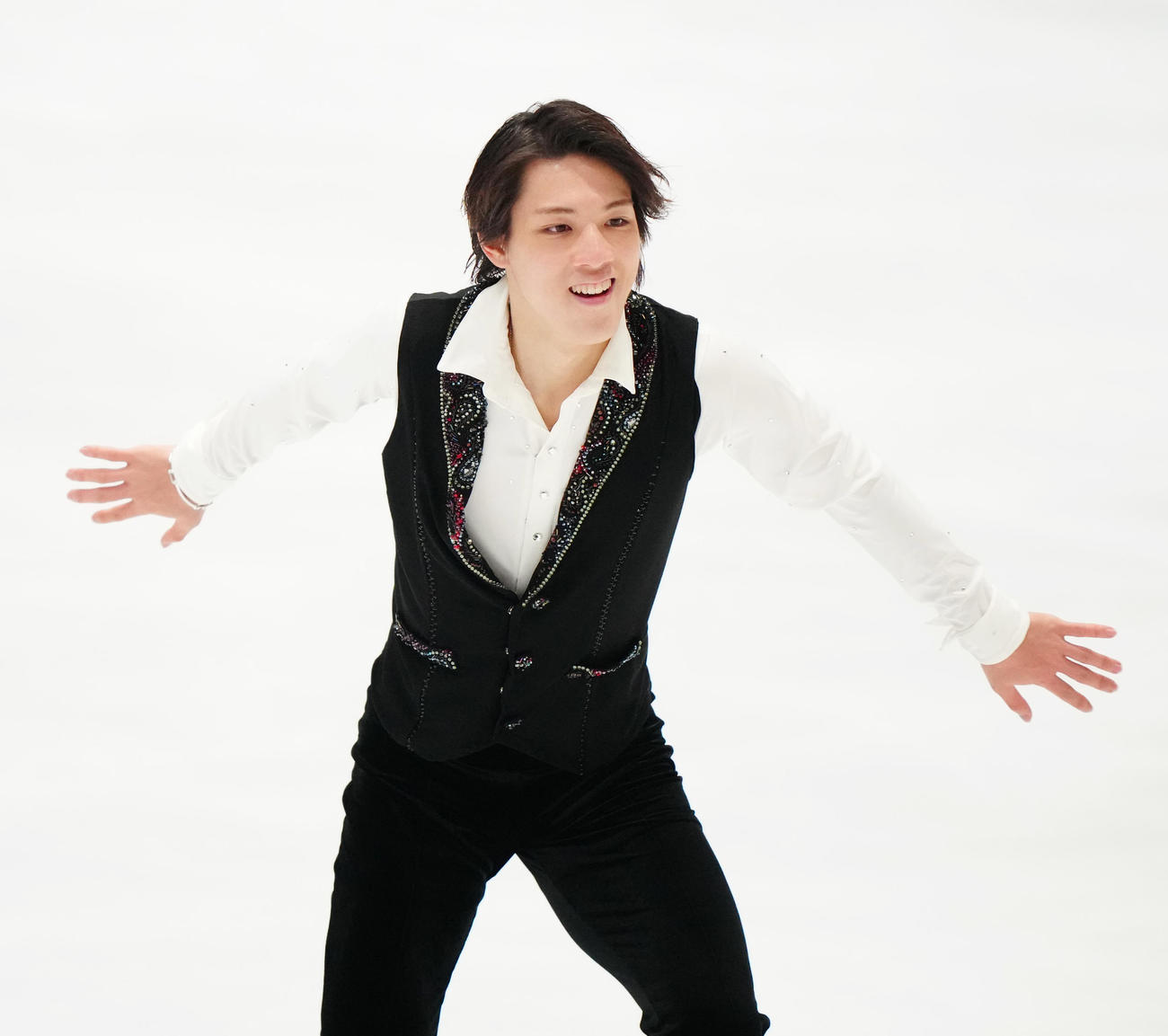 男子フリーで演技する大島光翔（撮影・江口和貴）