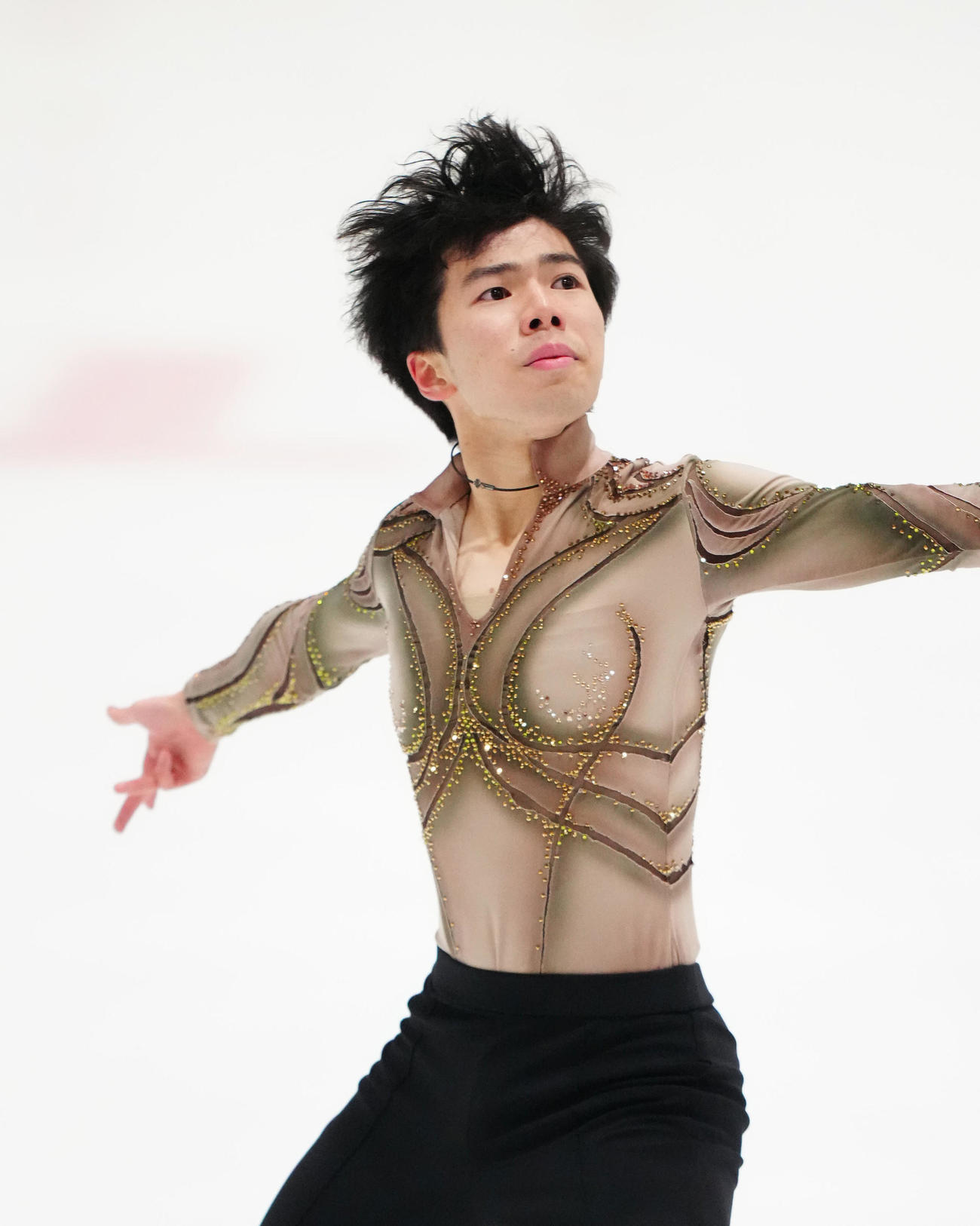 男子フリーで演技する佐藤駿（撮影・江口和貴）