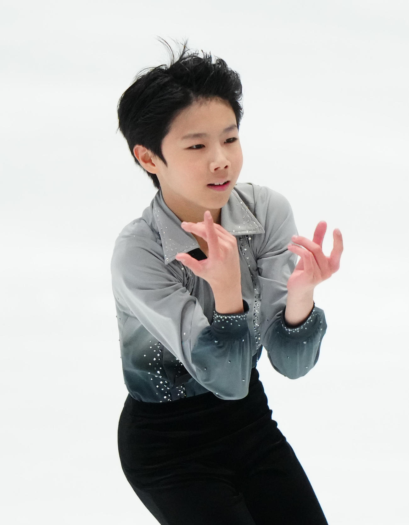 ジュニア男子フリーで演技する西野太翔（撮影・江口和貴）