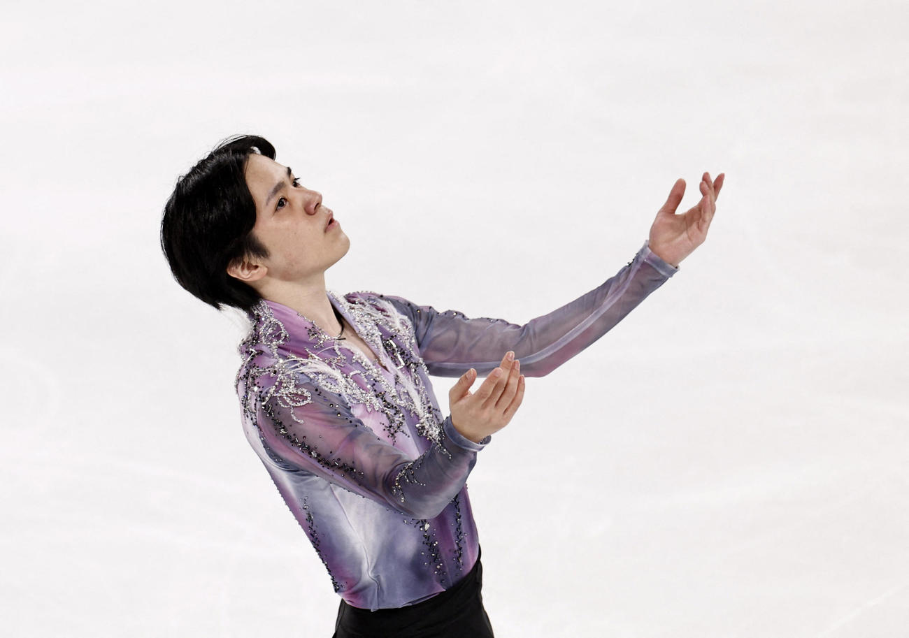 SPの演技を行う宇野昌磨（ロイター）