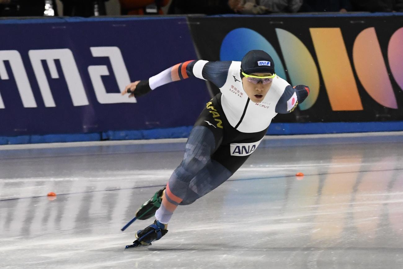 男子500メートルで優勝した新濱（撮影・石井翔太）