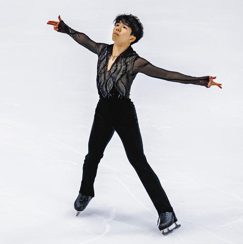 男子SPで2位の佐藤駿（ISU提供・ゲッティ＝共同）
