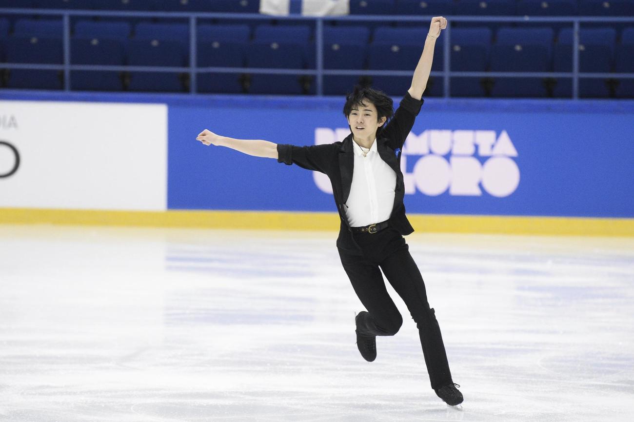 SPの演技をする島田高志郎（AP）