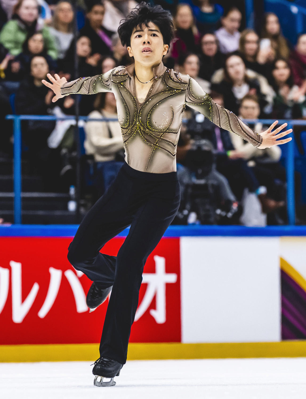 男子で2位だった佐藤駿のフリー（ISU提供・ゲッティ＝共同）