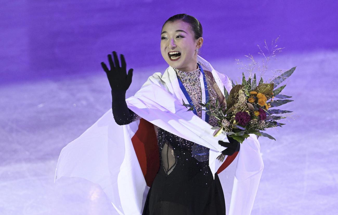 優勝した坂本花織（AP）