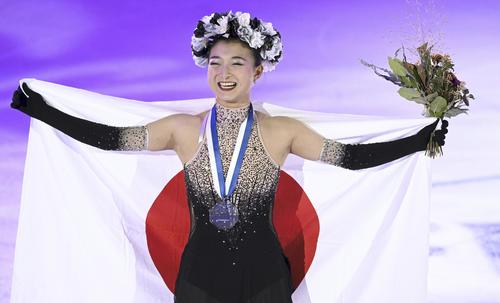 優勝した坂本花織（AP）