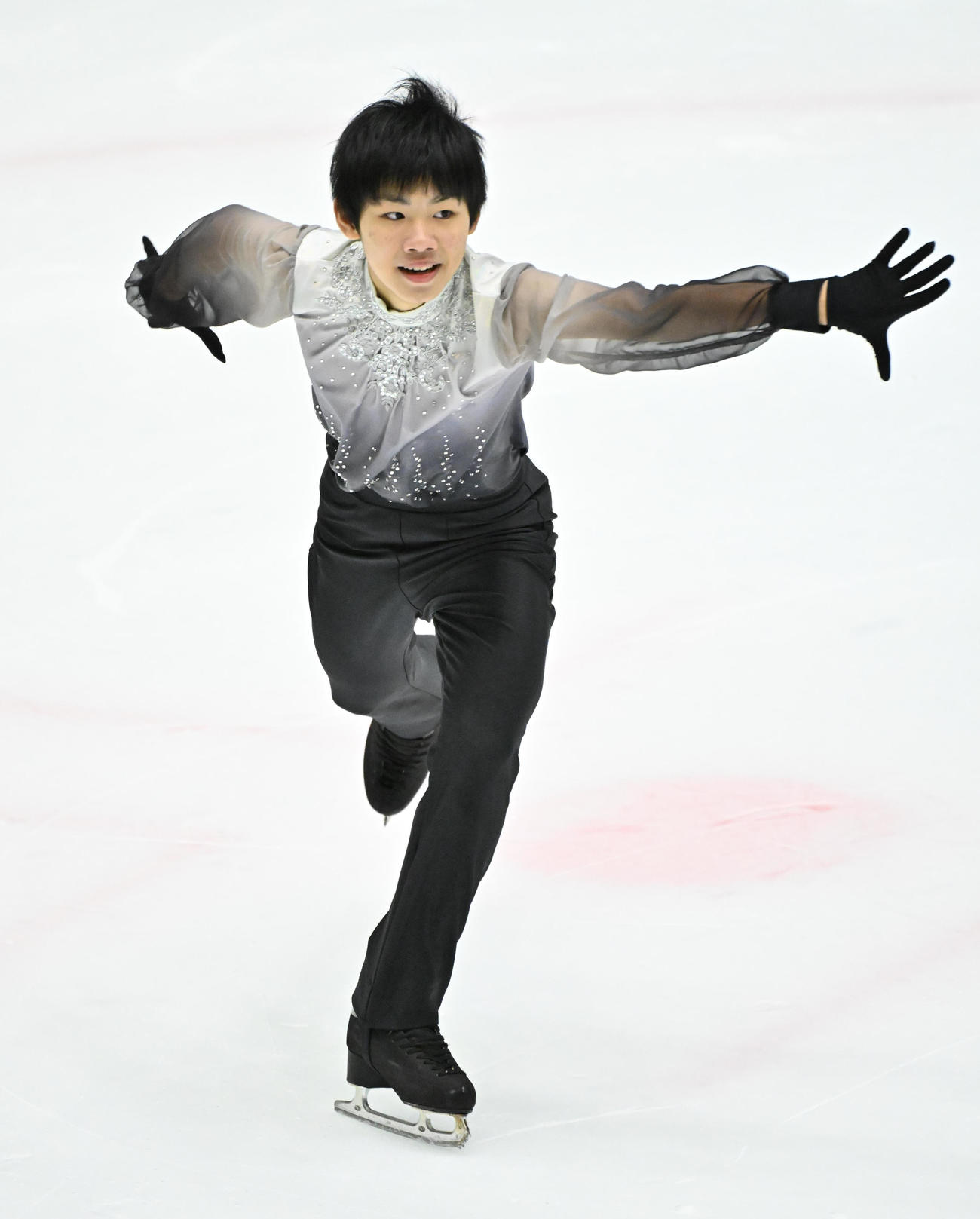 男子ショート　演技を披露する蛯原大弥（撮影・石井愛子）