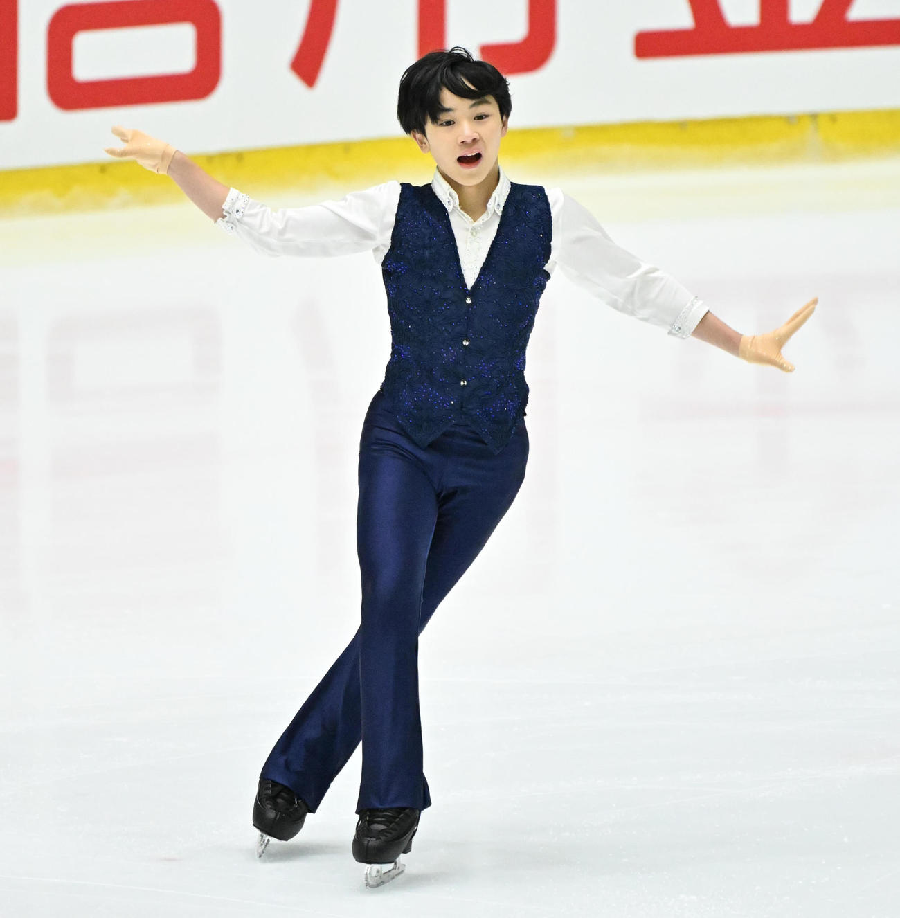 男子SP　演技を披露する高橋星名（撮影・石井愛子）