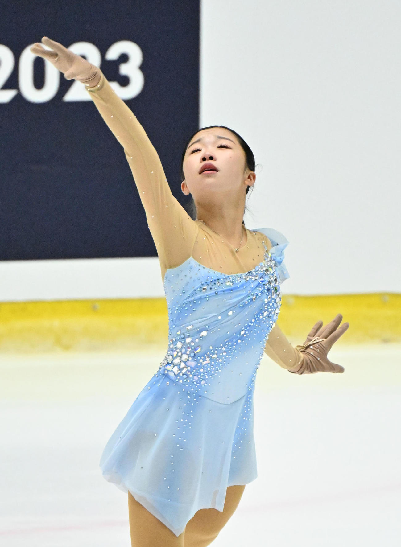 女子ショート　演技を披露する中井亜美（撮影・石井愛子）