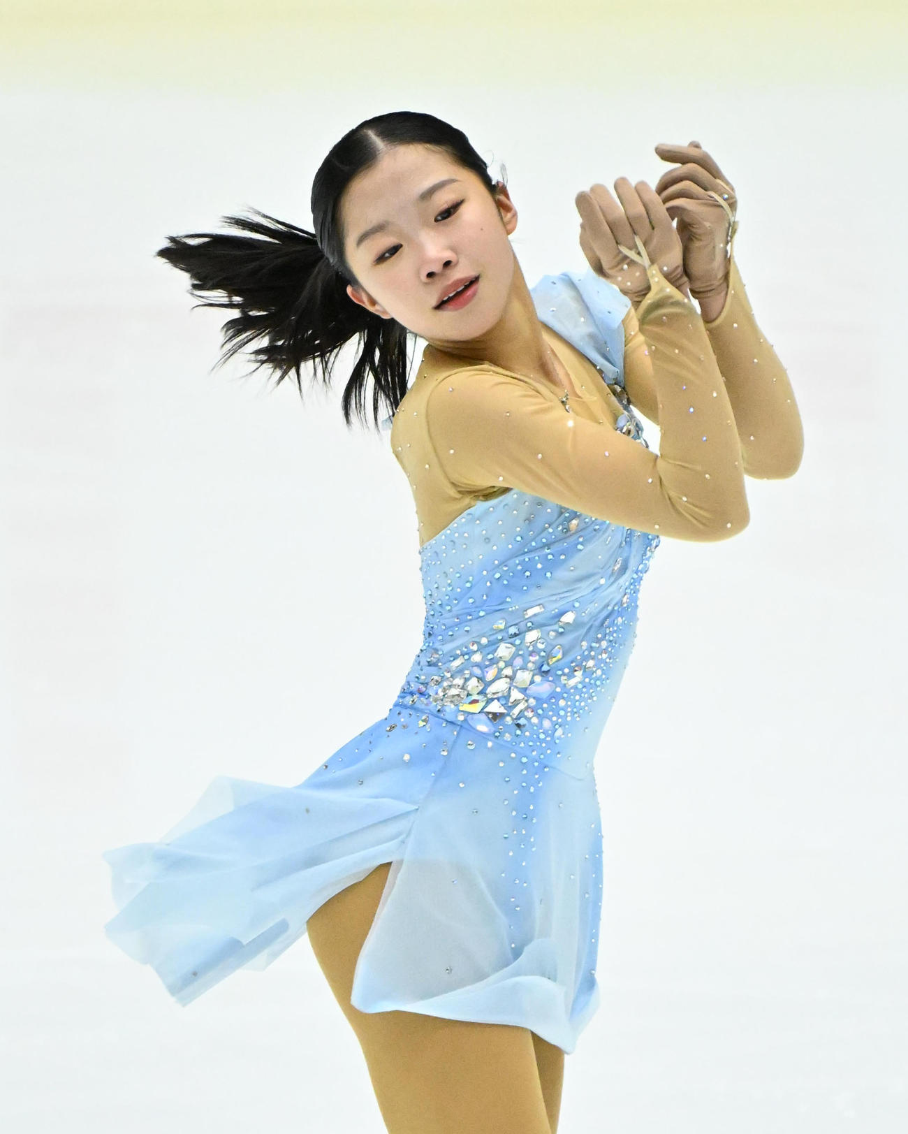 女子ショート　演技を披露する中井亜美（撮影・石井愛子）