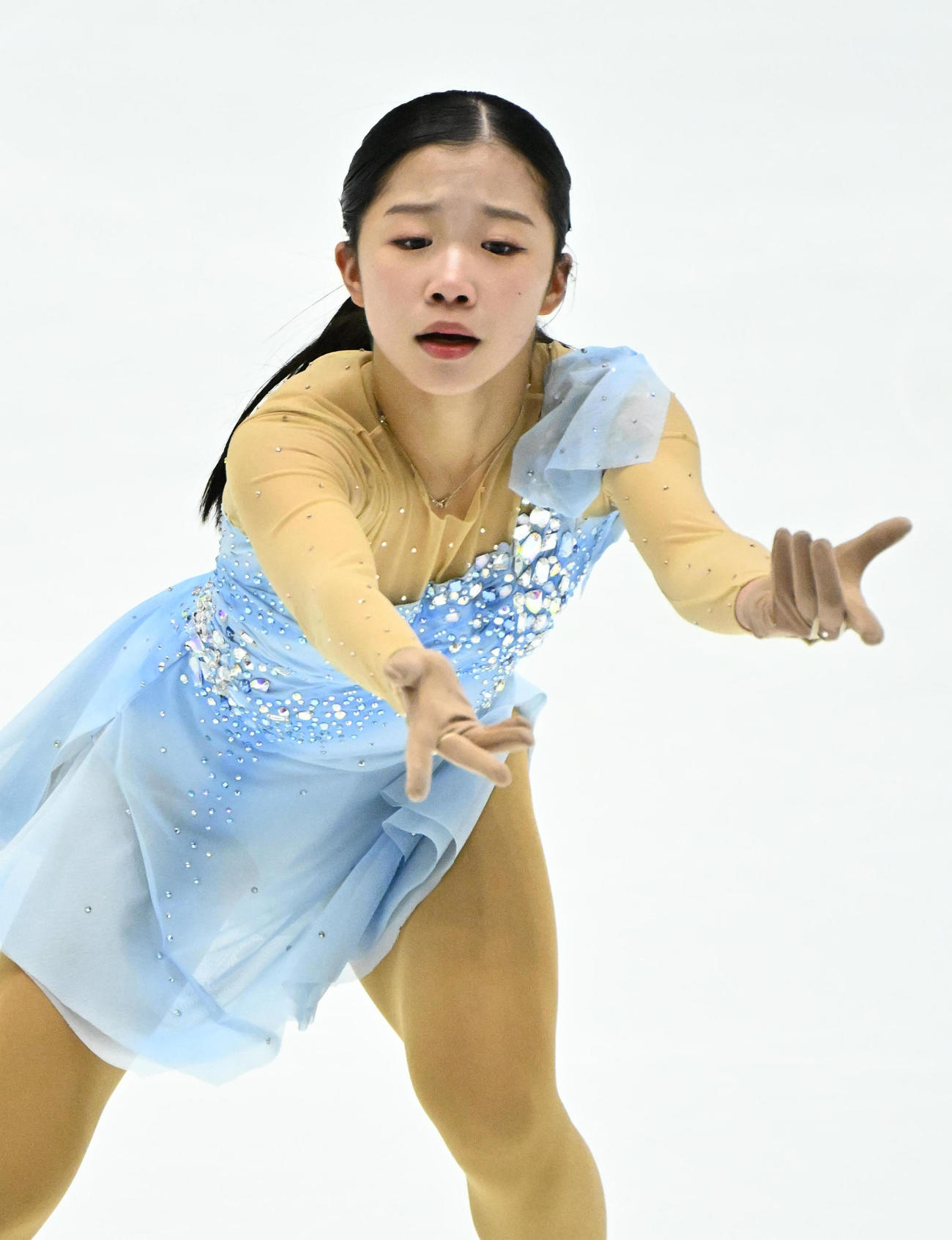 女子ショート　演技を披露する中井亜美（撮影・石井愛子）