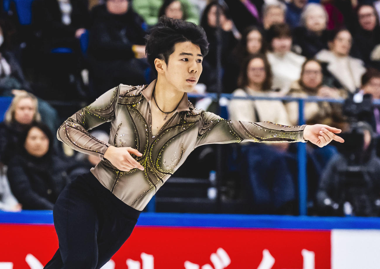 男子で2位だった佐藤駿のフリー（ISU提供・ゲッティ＝共同）