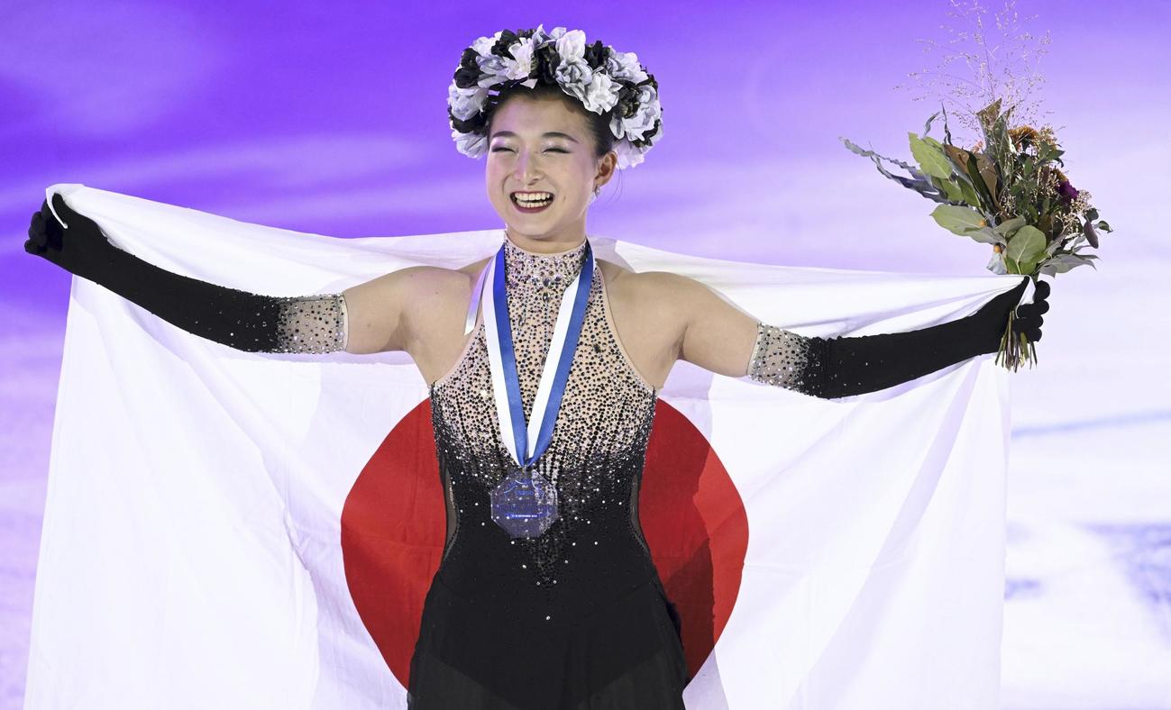 優勝した坂本花織（AP）