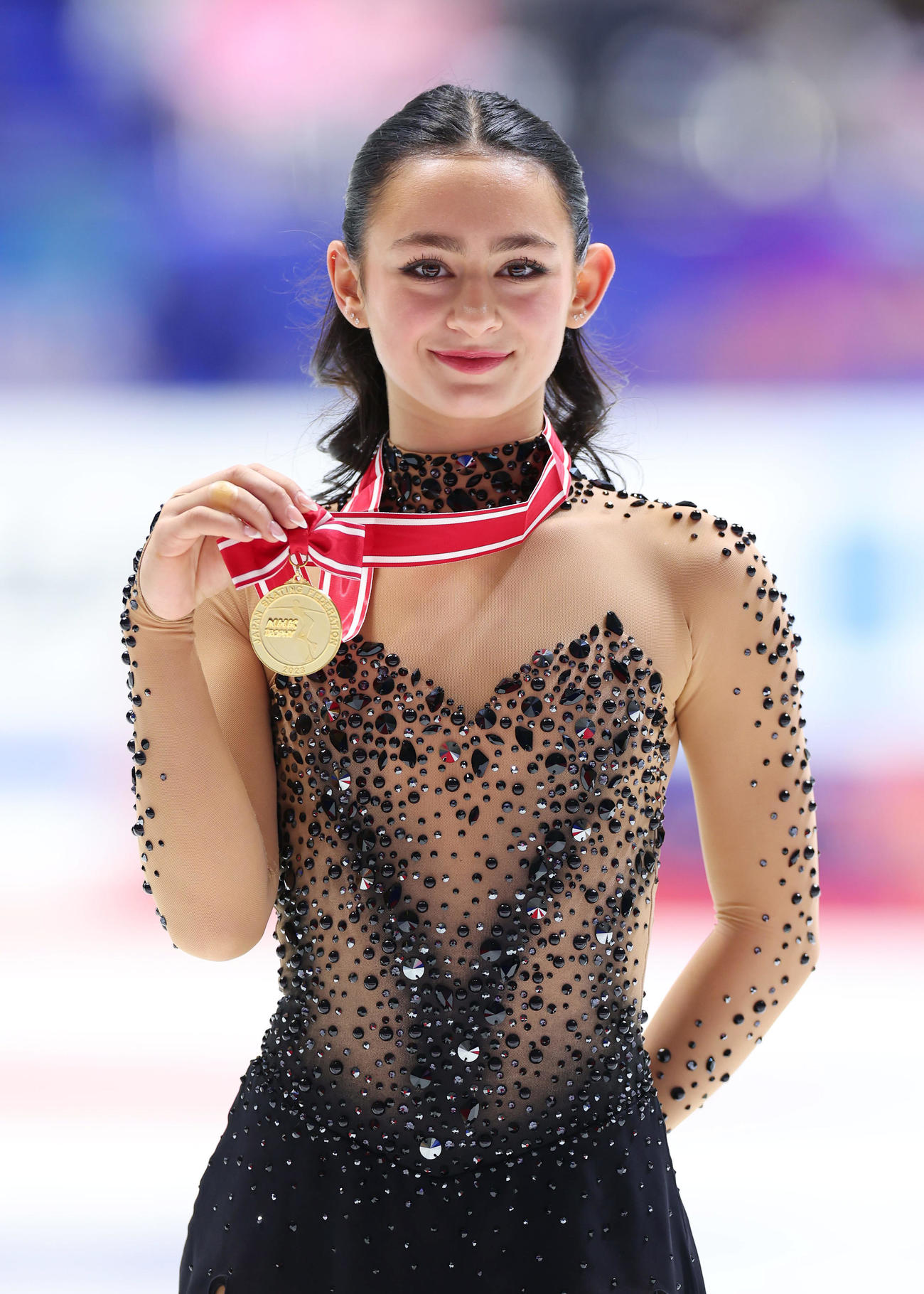 優勝しメダルを手に笑顔を見せるアバ・マリー・ジーグラー（撮影・前田充）