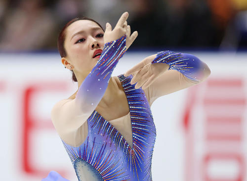 女子フリーで演技する樋口(撮影・前田充)