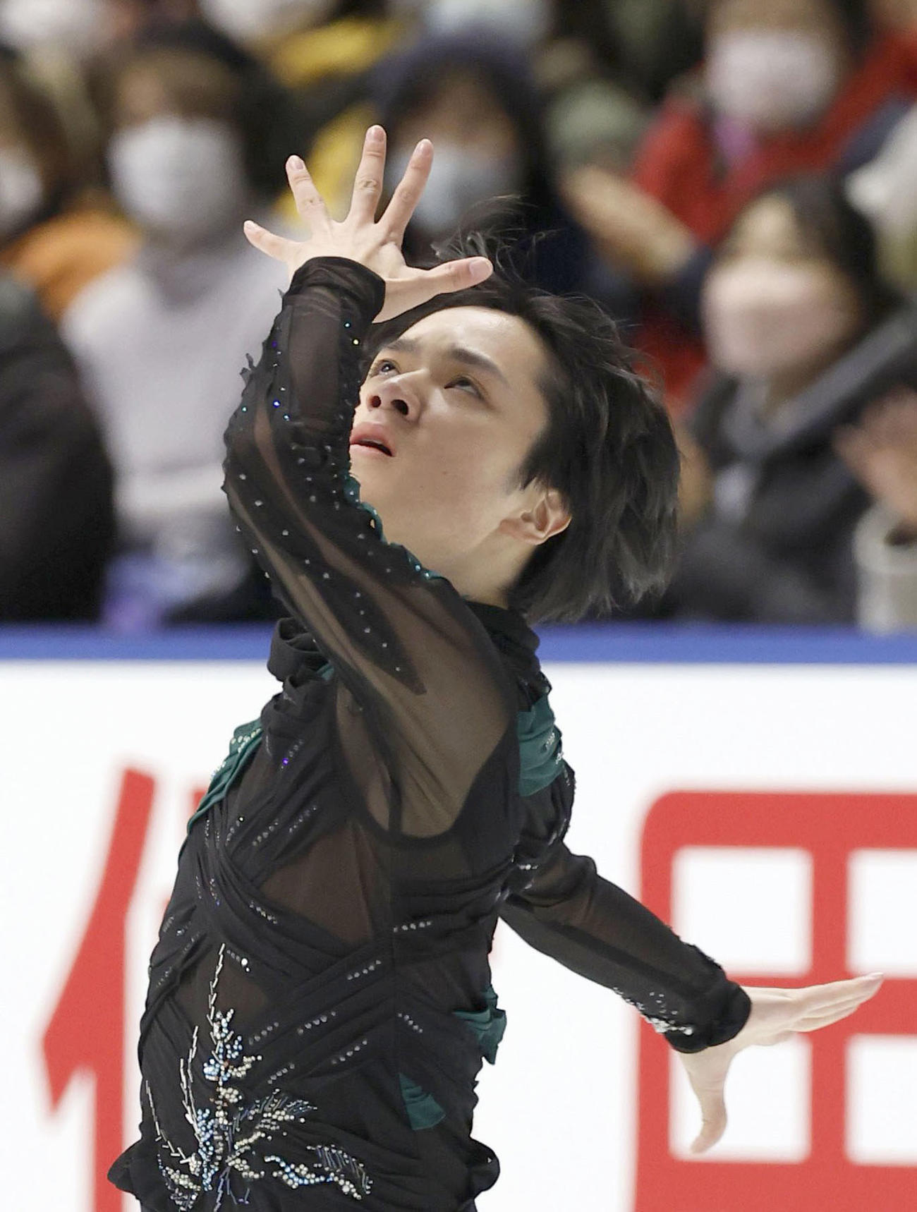 男子で2位の宇野昌磨のフリー（共同）