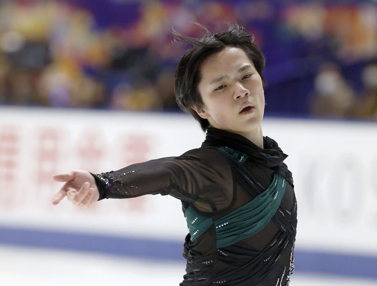 男子で2位の宇野昌磨のフリー（共同）