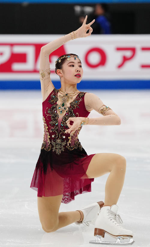 女子SPの演技に臨んだ住吉（撮影・江口和貴）