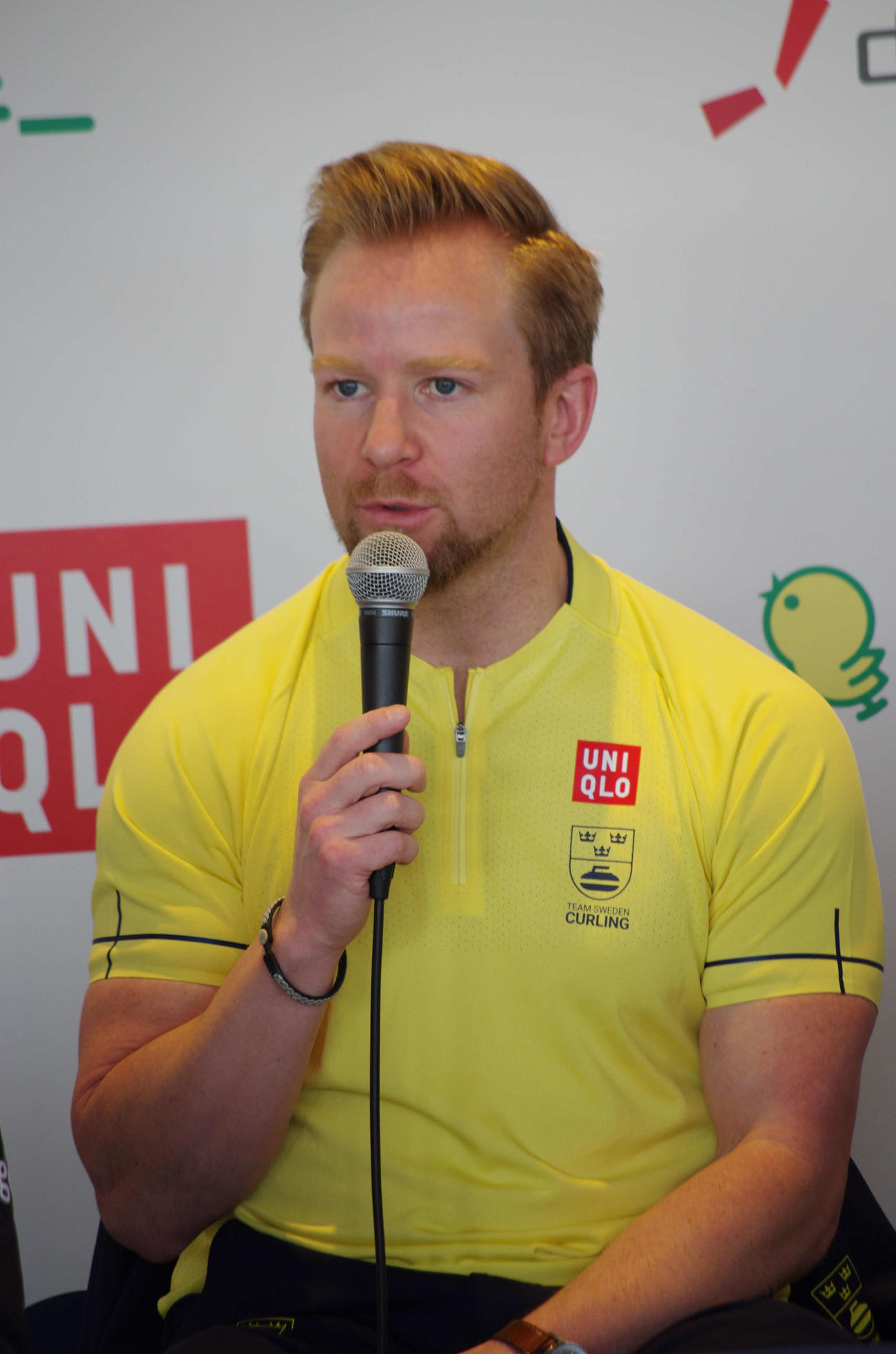 北京五輪カーリング男子金メダルを獲得したスウェーデン代表チームのスキップ、エディン