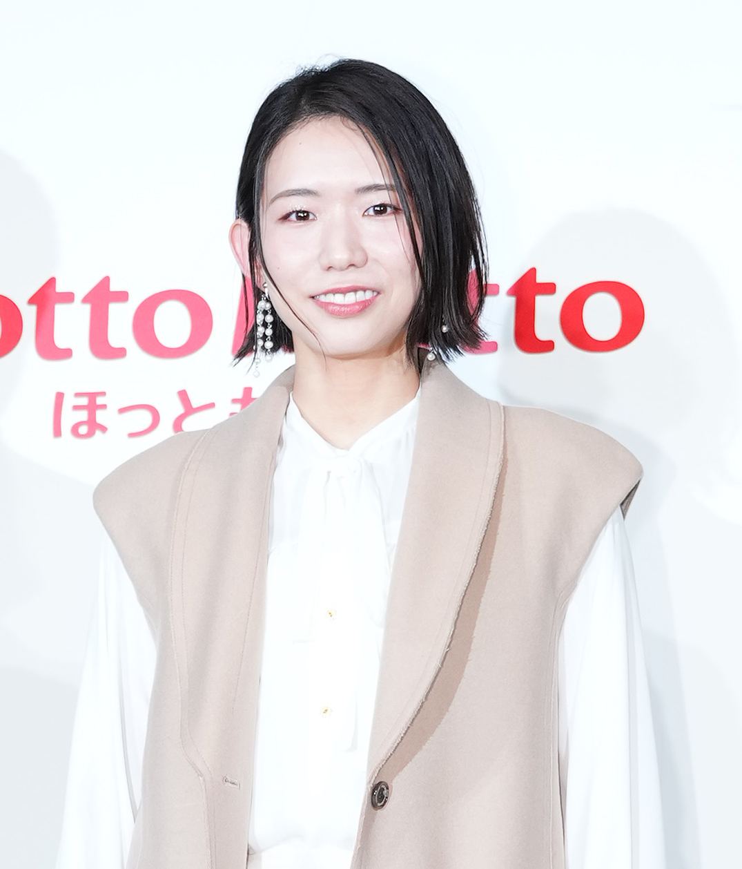 「ほっともっと」新商品発表会に参加した女子バレーボールの古賀紗理那