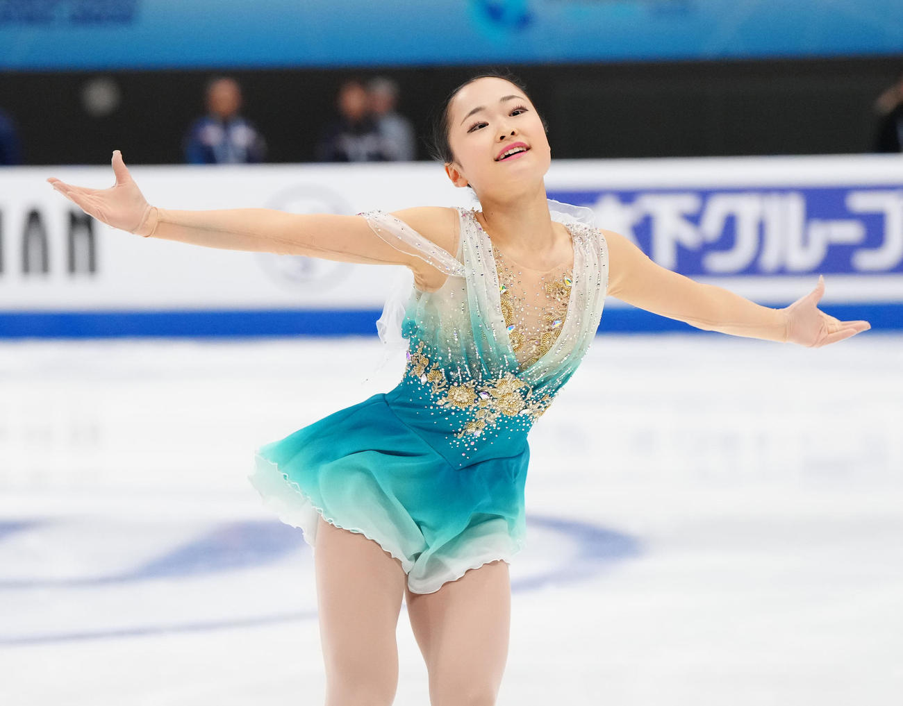 ジュニア女子フリーの演技に臨む島田（撮影・江口和貴）
