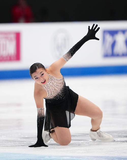 女子フリーの演技を終えた坂本（撮影・江口和貴）