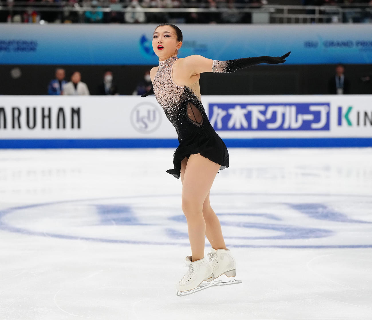 女子フリーの演技に臨む坂本（撮影・江口和貴）