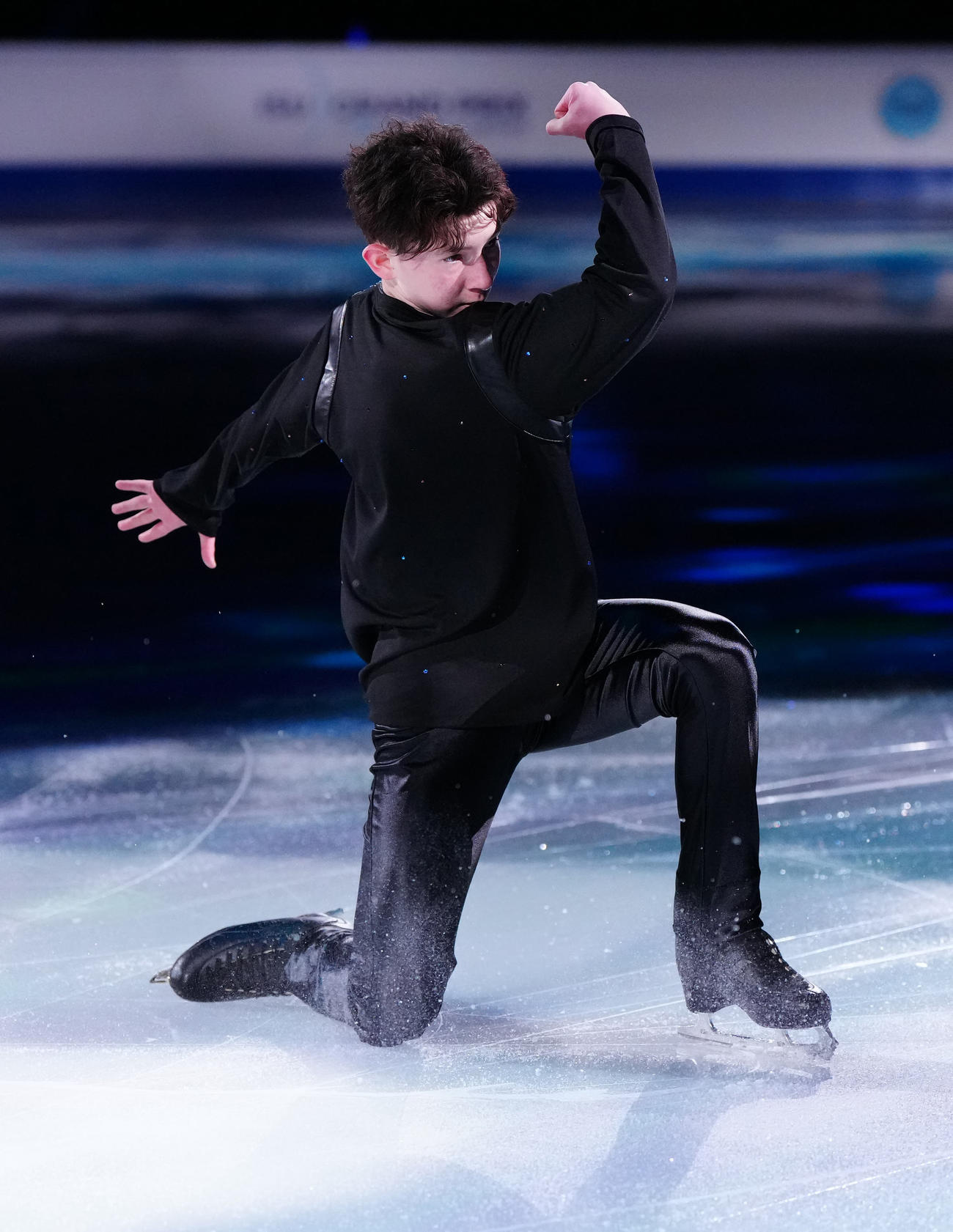 フィギュアスケートGPファイナルのエキシビションに臨むジュニア男子優勝の中田（撮影・江口和貴）