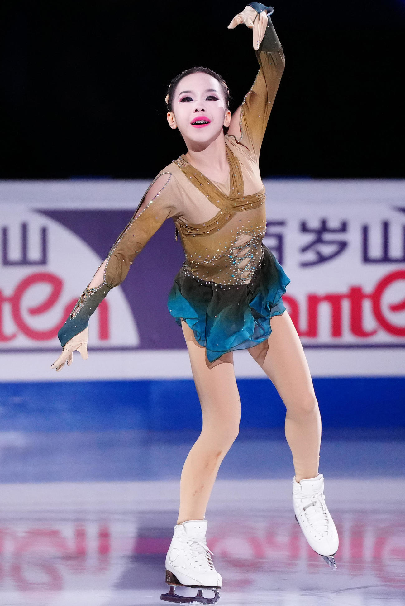 フィギュアスケートGPファイナルのエキシビションに臨むゲスト出演の高詩棋（撮影・江口和貴）