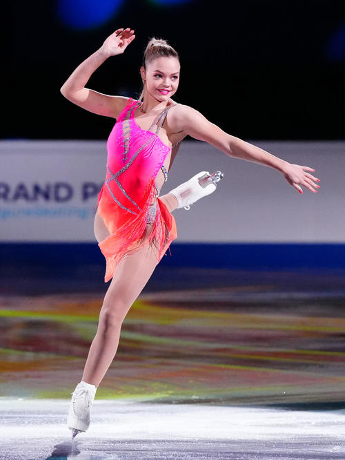 フィギュアスケートGPファイナルのエキシビションに臨む女子2位のヘンドリックス（撮影・江口和貴）