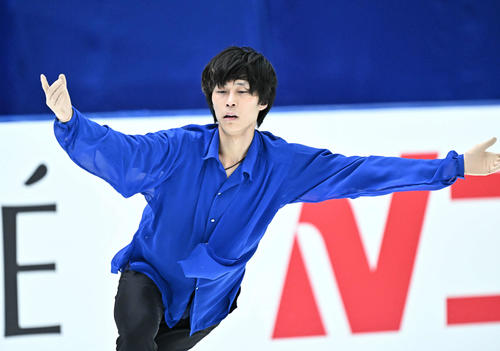 男子SPの演技をする櫛田（撮影・滝沢徹郎）