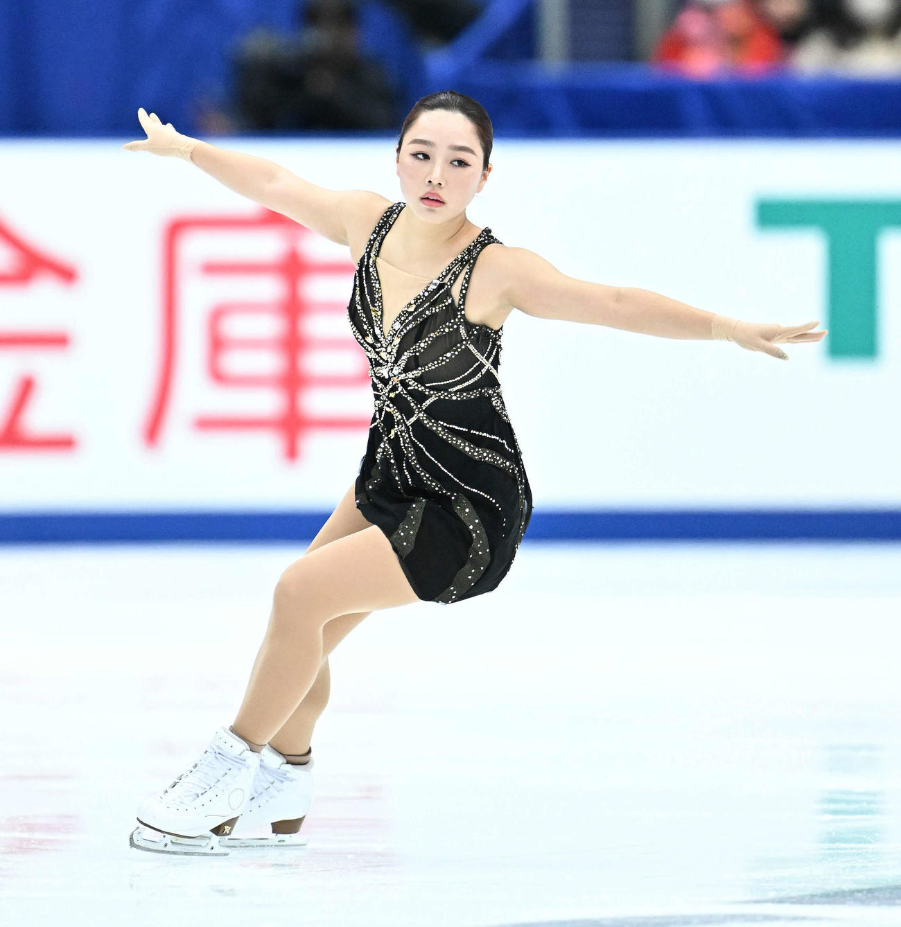 女子SPの演技をする樋口（撮影・滝沢徹郎）
